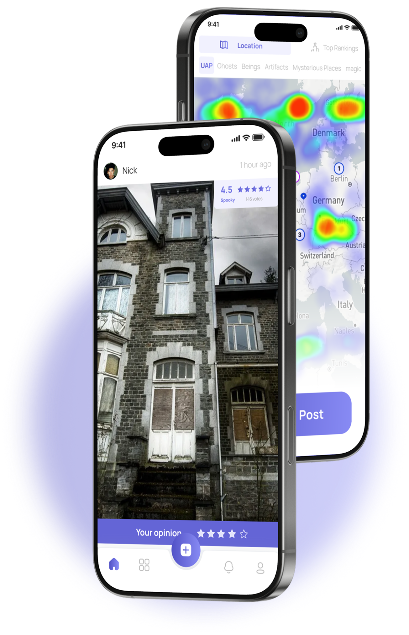 Screenshot der interaktiven Spooky-Karte